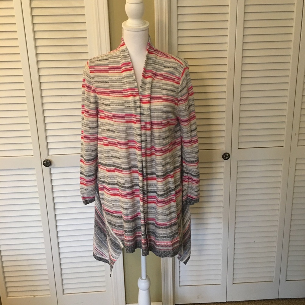 Nic & Zoe Linen Blend Open Cardigan Size M